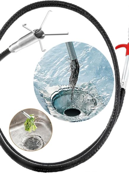 New Upgrade Drain Snake Hair Drain Clog Remover Tool - Sink Drain Cleaner for Toilet Sewer Shower Kitchen Bathroom Tub Clogged Drains Opener Cleaning Tool, Flexible Grabber Claw Pick Up Reacher Tool